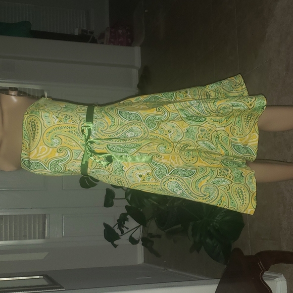 NWT Spense 6 Paisley strapless fit & flare midi with optional straps - Picture 2 of 10